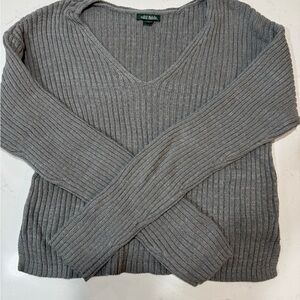 Wild Fable Charcoal V-Neck Sweater